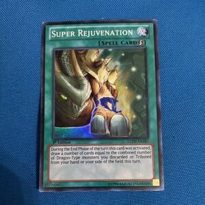 Yugioh Card Super Rejuvenation Spell Card 1st Edition Shiny 1996 NWOTS